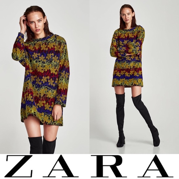 Zara Dresses & Skirts - NWT ZARA Embroidered Mini Dress